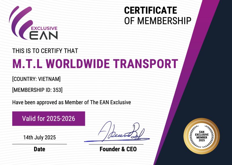 Certificate of EAN Network Membership